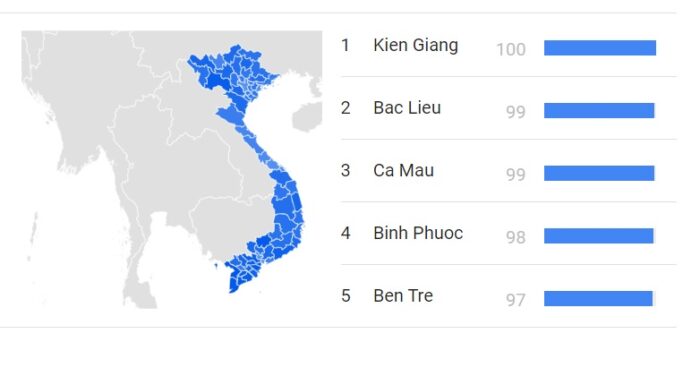 63 tỉnh thành Việt Nam đều có lượng tìm kiếm sex cao - năm 2021