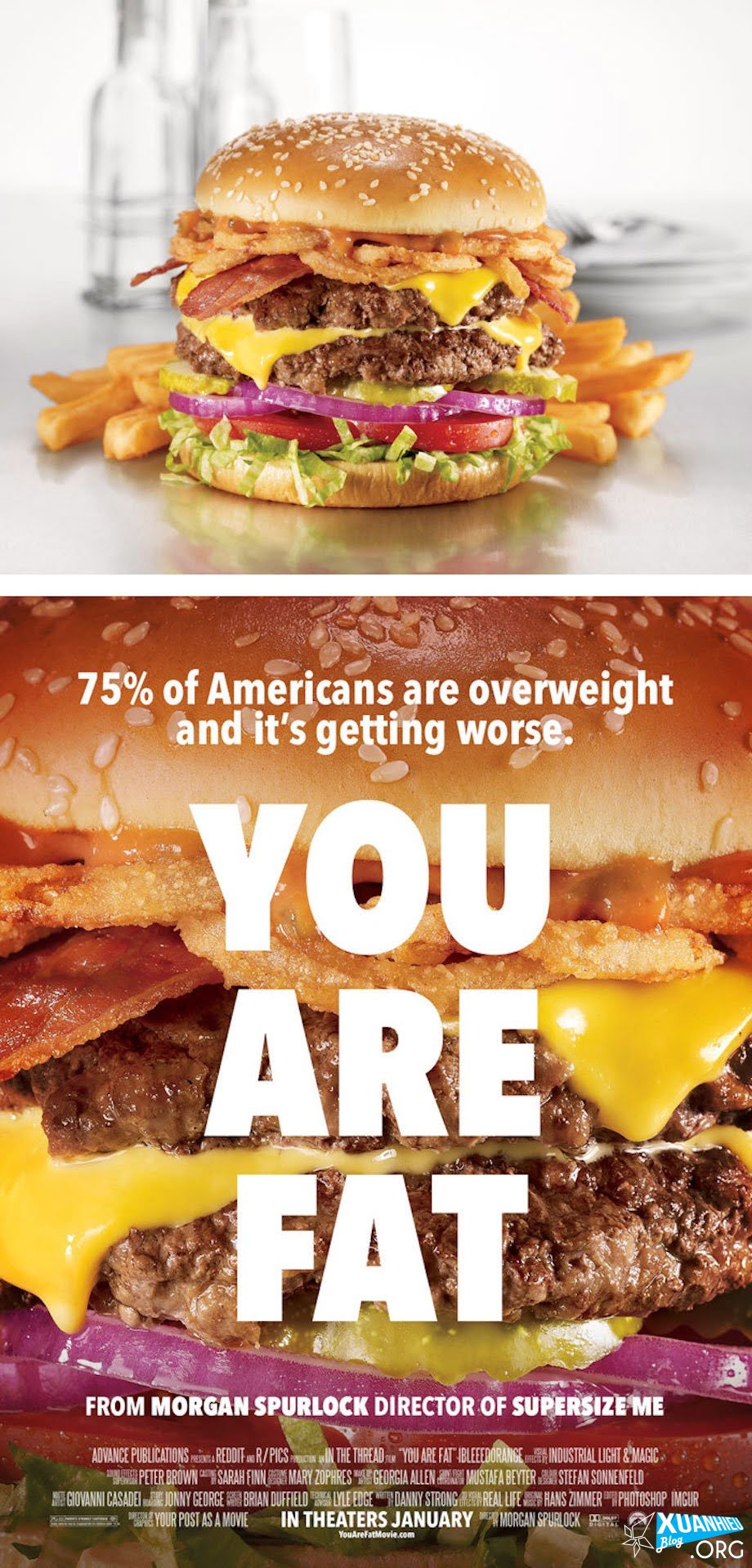Poster nhìn là đã thấy "tham ăn tục uống" đúng chất xôi thịt người Mỹ.