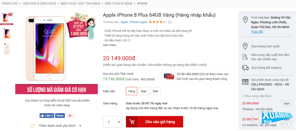 Nên mua Iphone 8 Iphone 8 Plus X ở đâu uy tín giá rẻ nhất pham xuan hieu Cellphone S Adayroi
