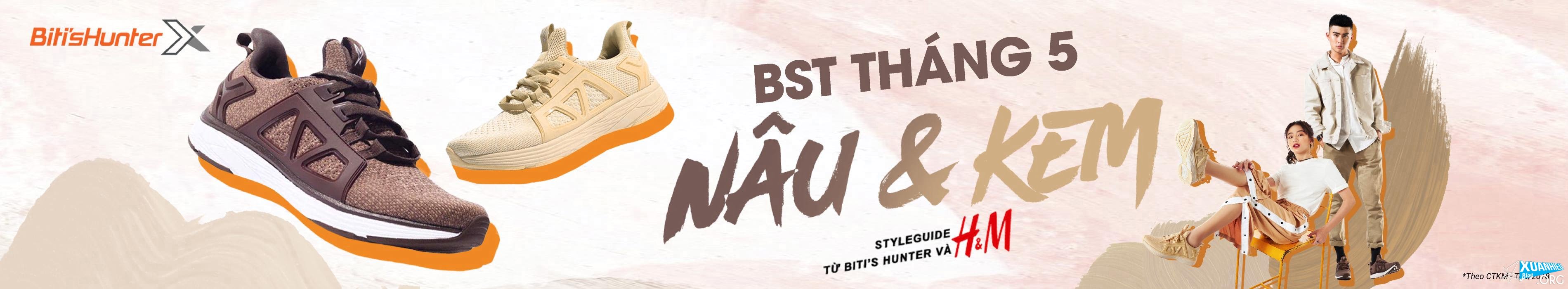 bitis hunter x2 premium nau kem thang 5 2018 1 - Biti's Hunter X2 Premium phiên bản Nâu & Kem mới ra mắt tháng 5/2018: Chất dã man