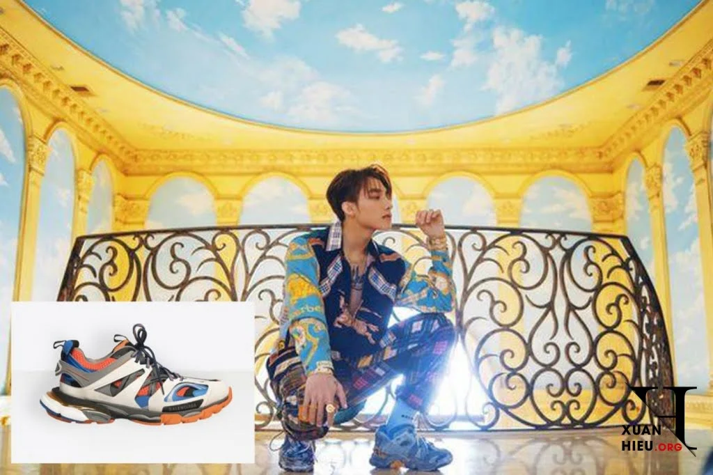 Giày Balenciaga Track Trainers Trắng Xanh Biển Cam giá $895