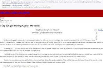 Tổng kết giải thưởng Genius Olympiad 2017-2022 Trường THPT Gia Định