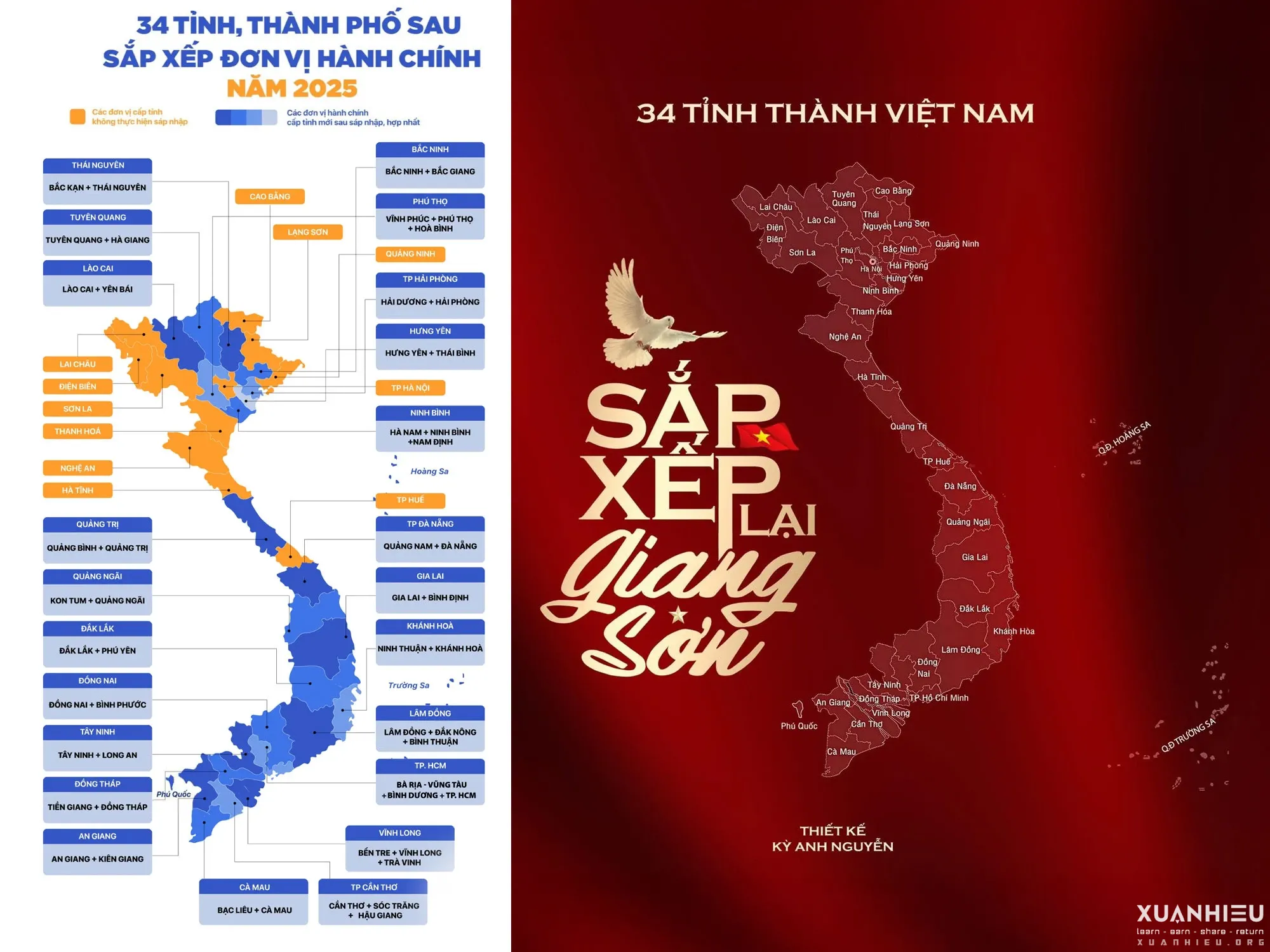 Bản đồ & Danh sách 34 tỉnh thành sáp nhập: Thông tin chính thức và các câu hỏi cần biết