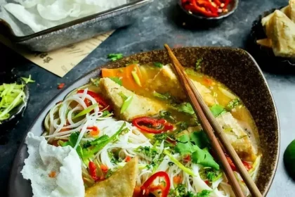 Tom Yum chay phiên bản mì: Khám phá hương vị Thái tại nhà!